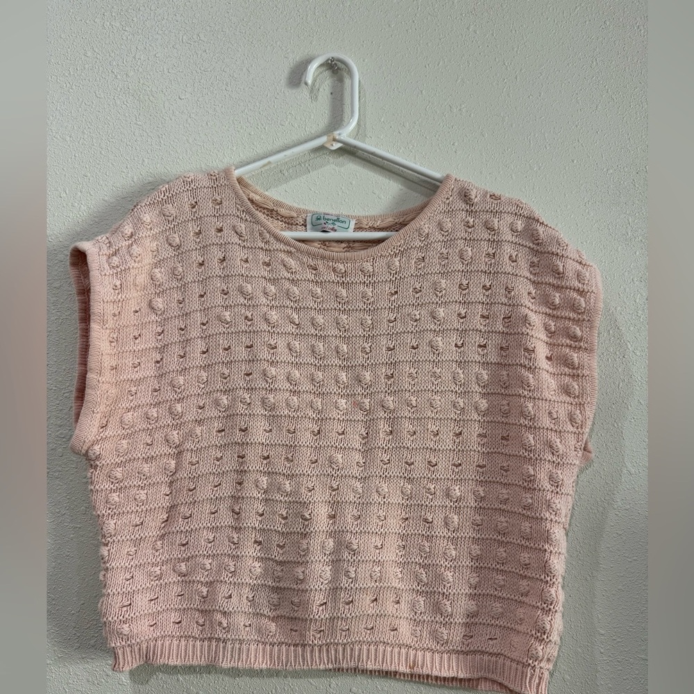 United Colors Of Benetton Blush Knit Crop Top